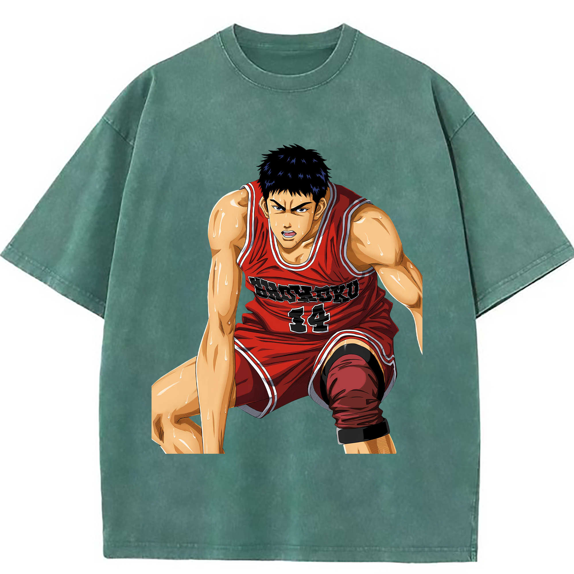 （画像用） SLAM DUNK／スラムダンク 綿100% ヴィンテージ風 半袖Tシャツ（フロントプリント）